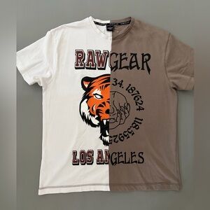 Raw Gear Rawgear LA Tiger Split Defy Heavyweight Short Sleeve Tee Shirt size M